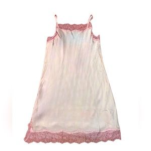 NWT blush pink Victoria’s Secret silky slip nighty with lace